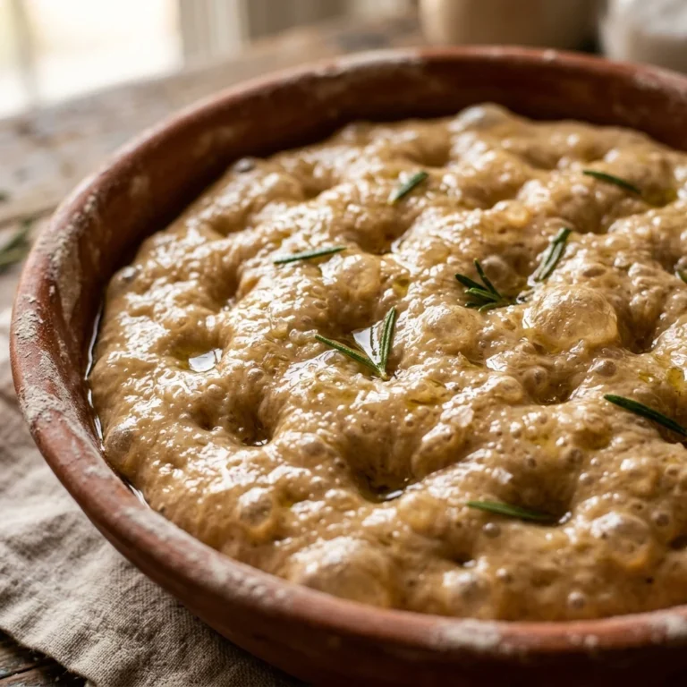 ASMR No Knead Focaccia Jiggly Dough Video