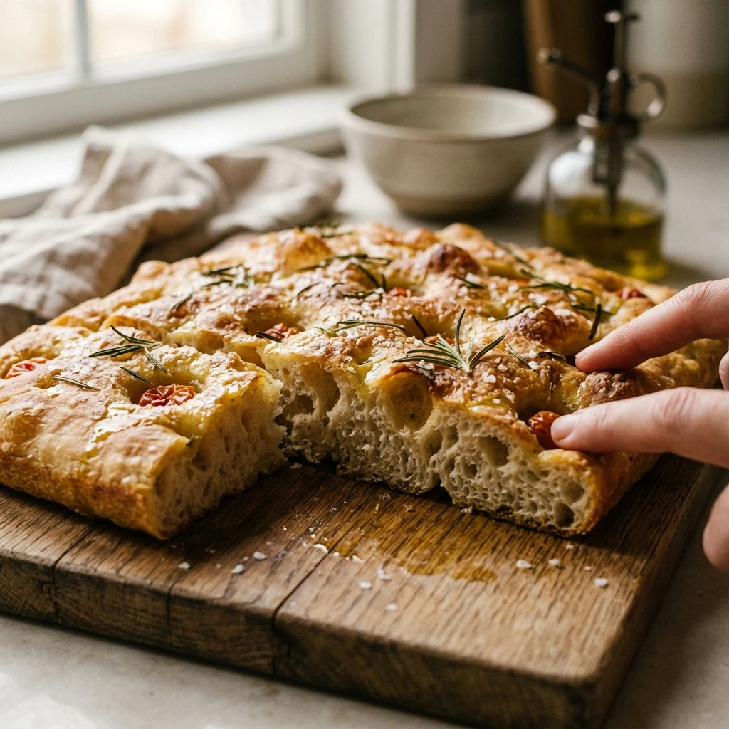 ASMR No Knead Focaccia Jiggly Dough Video