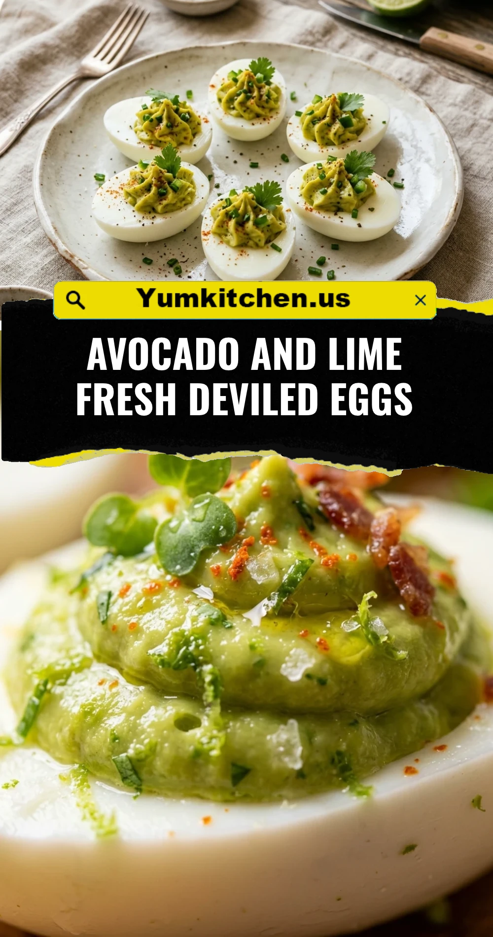 Avocado and Lime Fresh Deviled Eggs