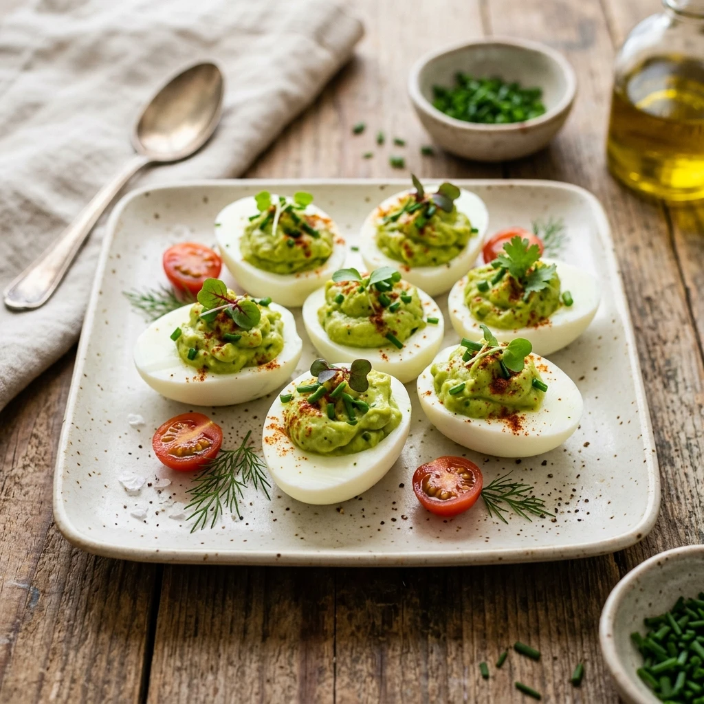 Avocado Deviled Eggs No Mayo Healthy