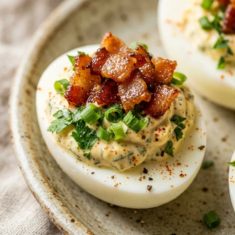 Bacon Ranch Deviled Eggs Party Hit