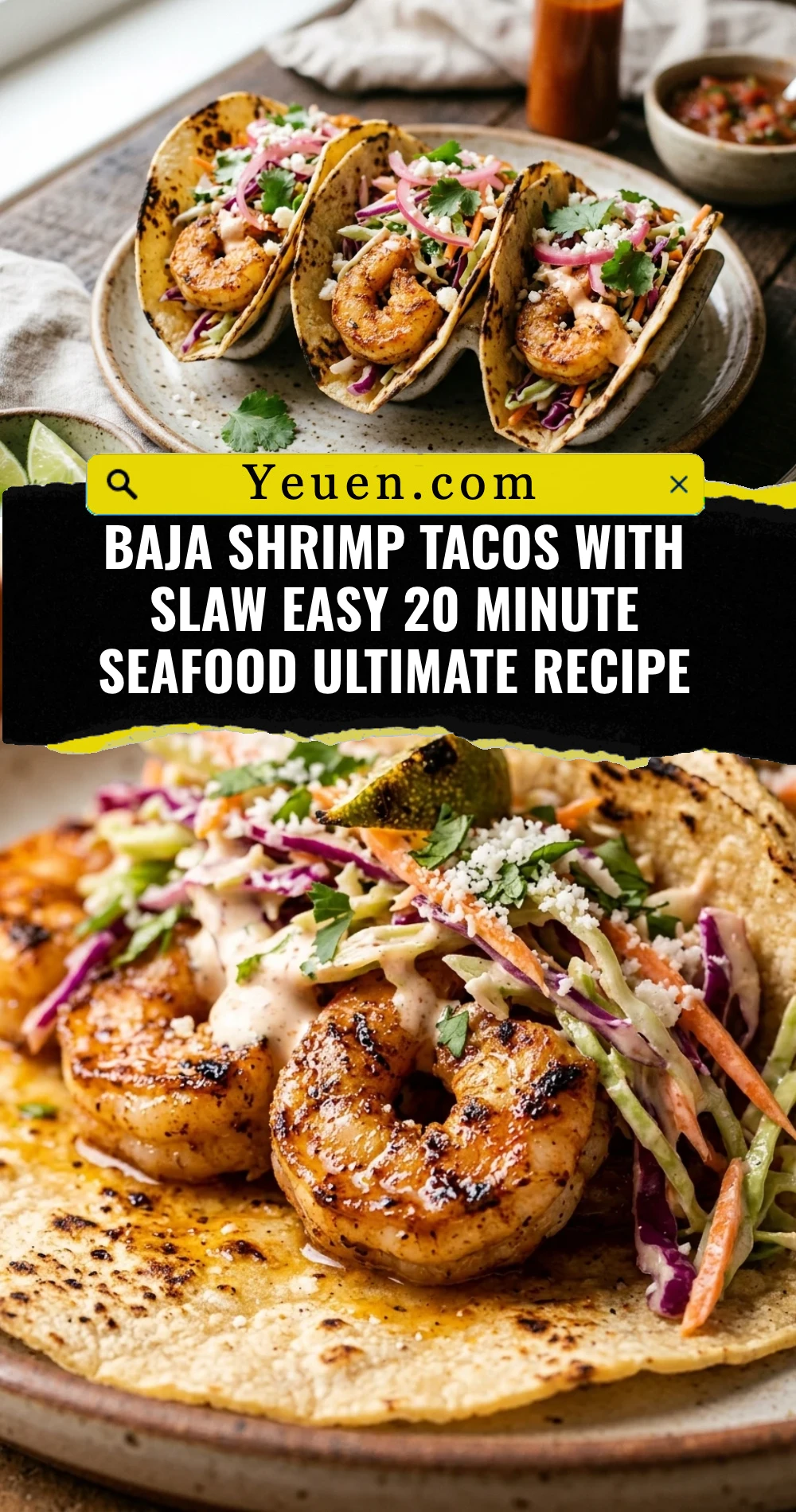 Baja Shrimp Tacos With Slaw Easy 20 Minute Seafood Ultimate Recipe