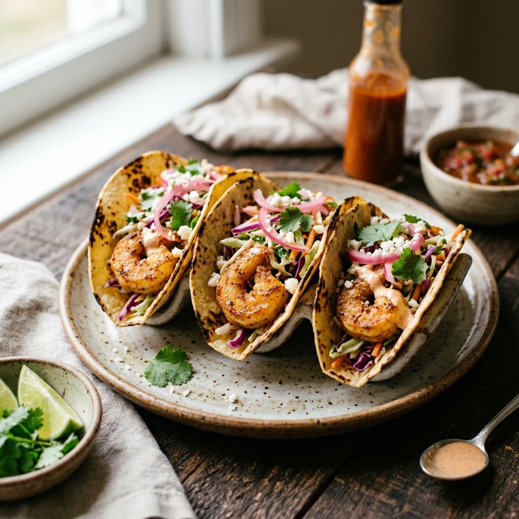 Baja Shrimp Tacos With Slaw Easy 20 Minute Seafood Ultimate Recipe