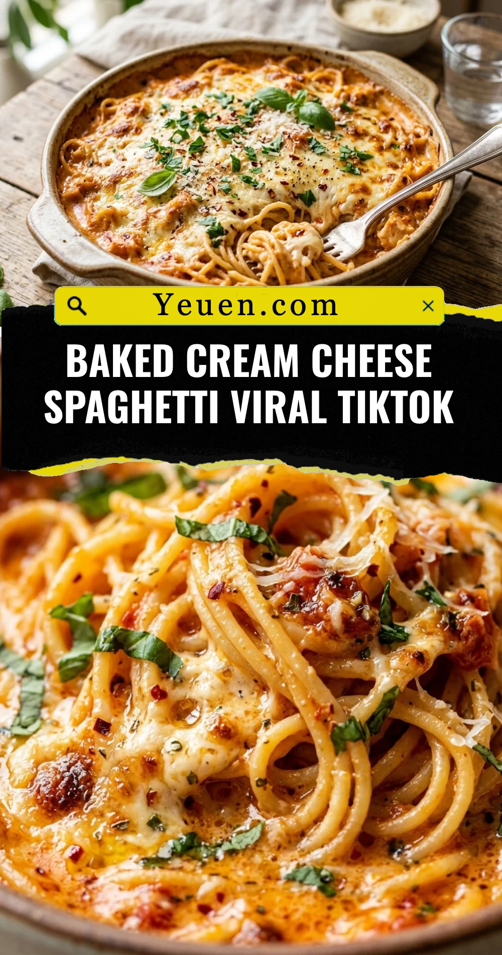 Baked Cream Cheese Spaghetti Viral TikTok