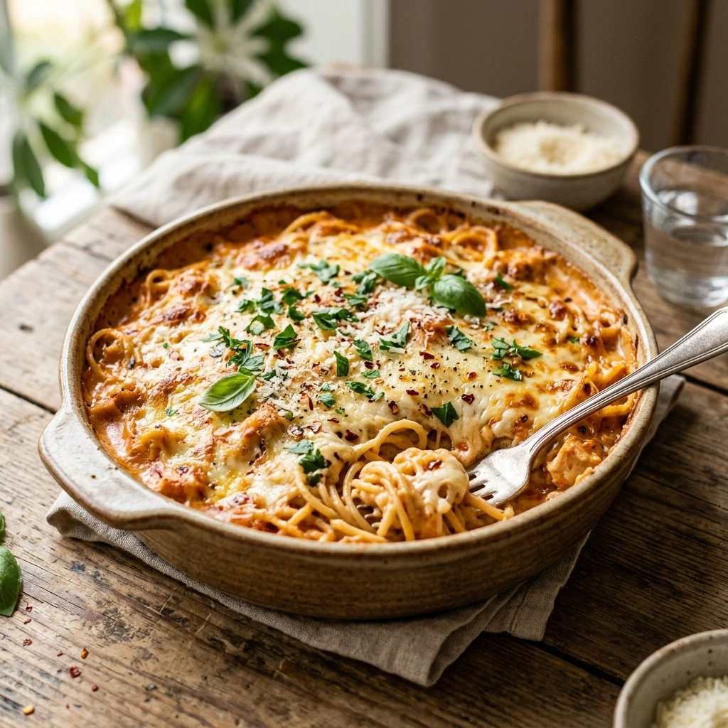 Baked Cream Cheese Spaghetti Viral TikTok