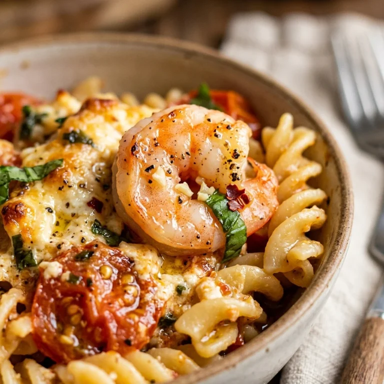 Baked Feta Pasta With Shrimp Viral TikTok Recipe
