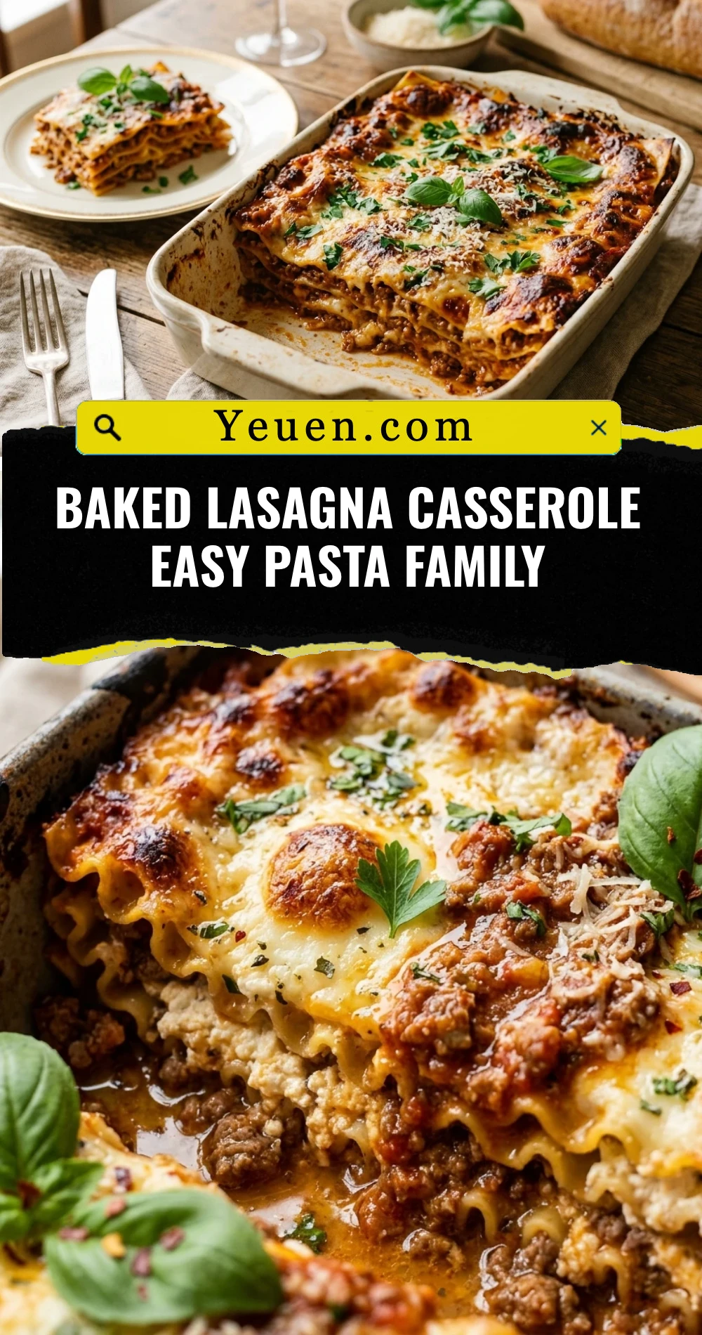 Baked Lasagna Casserole Easy Pasta Family