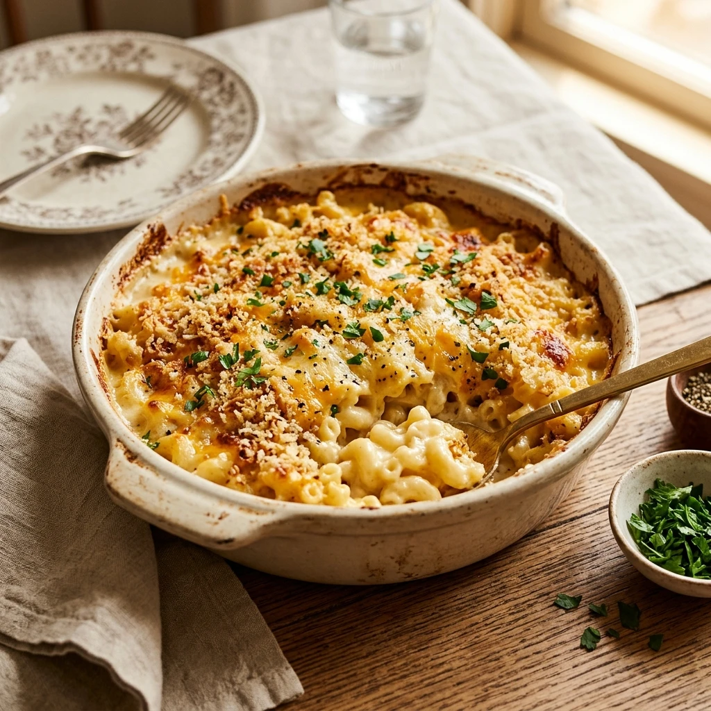 Baked Mac And Cheese Casserole Easy Pasta Cheesy Family One Dish