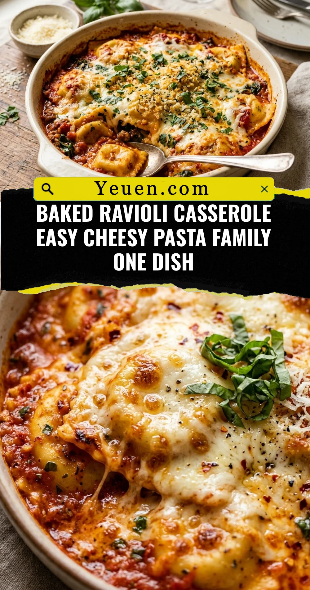 Baked Ravioli Casserole Easy Cheesy Pasta Family One Dish