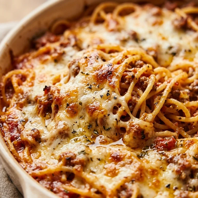 Baked Spaghetti Casserole Easy Cheesy Pasta Family One Dish
