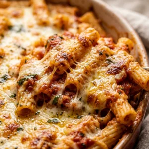 Baked Ziti Casserole Cheesy Pasta Easy Family One Dish