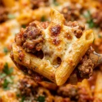 Baked Ziti Casserole With Sausage Pasta