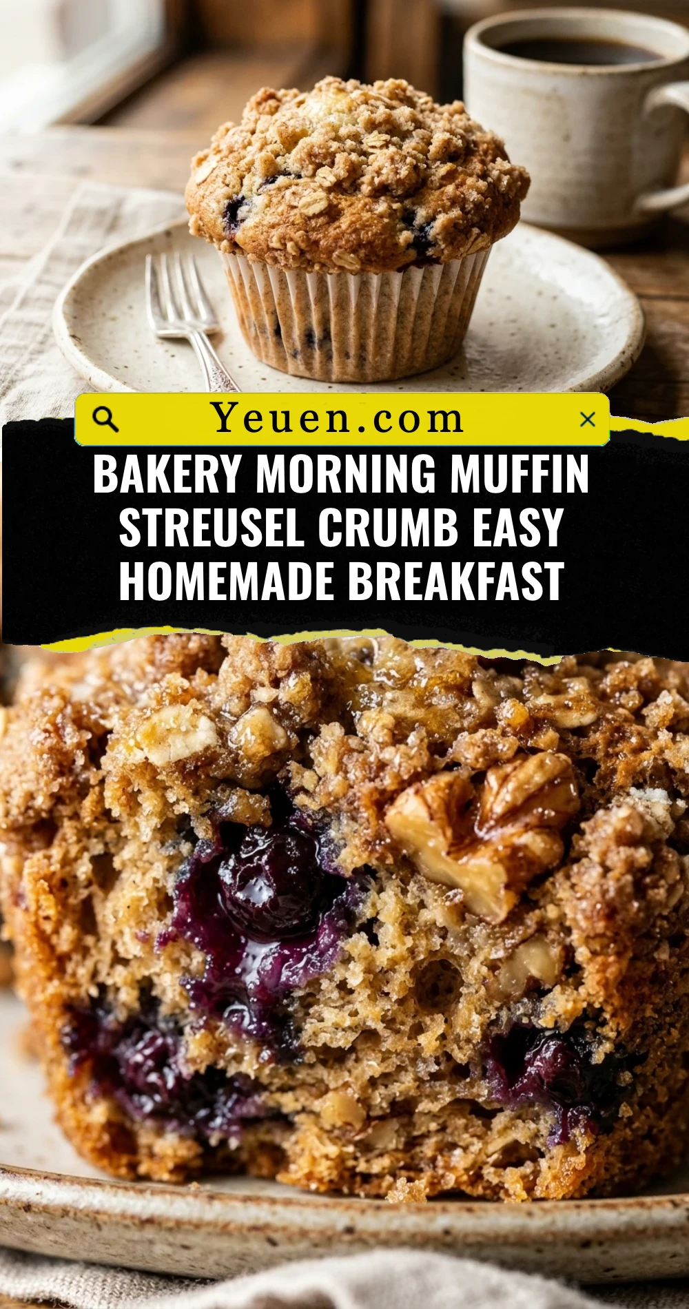 Bakery Morning Muffin Streusel Crumb Easy Homemade Breakfast