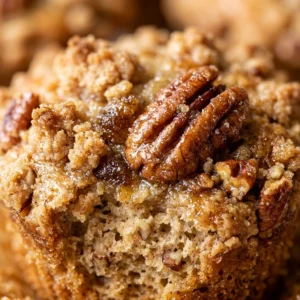 Bakery Pecan Muffin Streusel Crumb Easy Homemade Breakfast