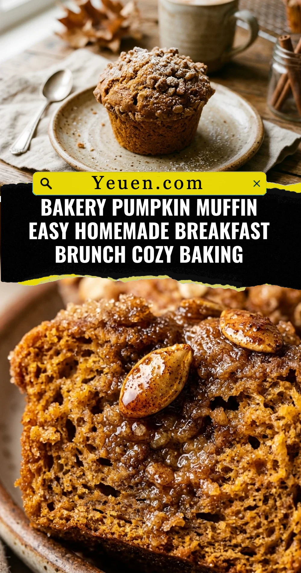 Bakery Pumpkin Muffin Easy Homemade Breakfast Brunch Cozy Baking