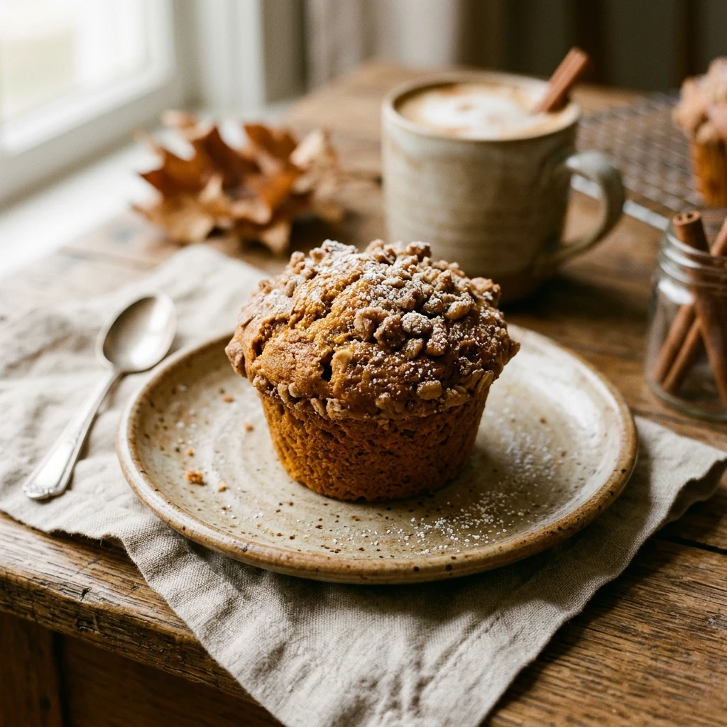 Bakery Pumpkin Muffin Easy Homemade Breakfast Brunch Cozy Baking