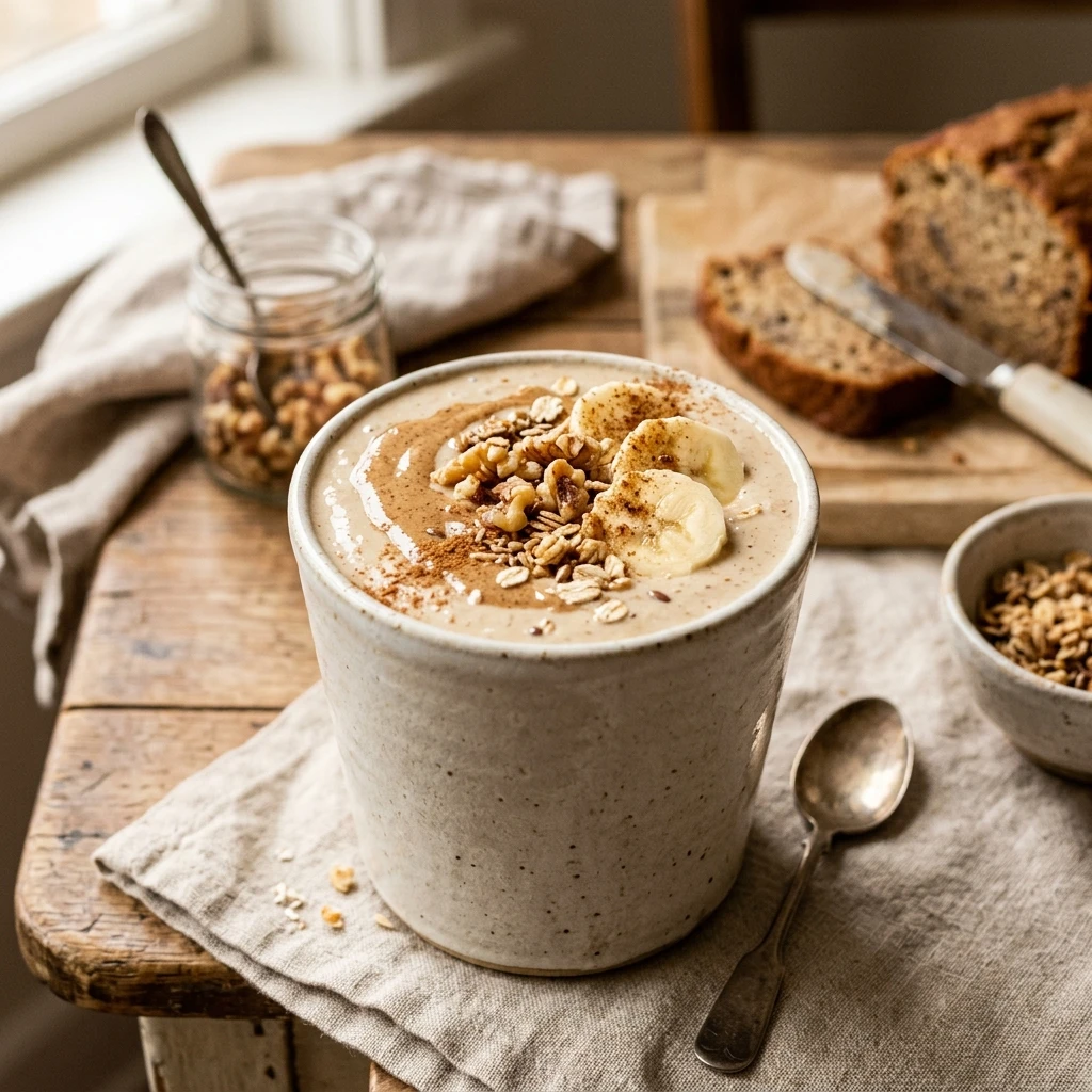 Banana Bread Protein Smoothie - 28g No Protein Powder