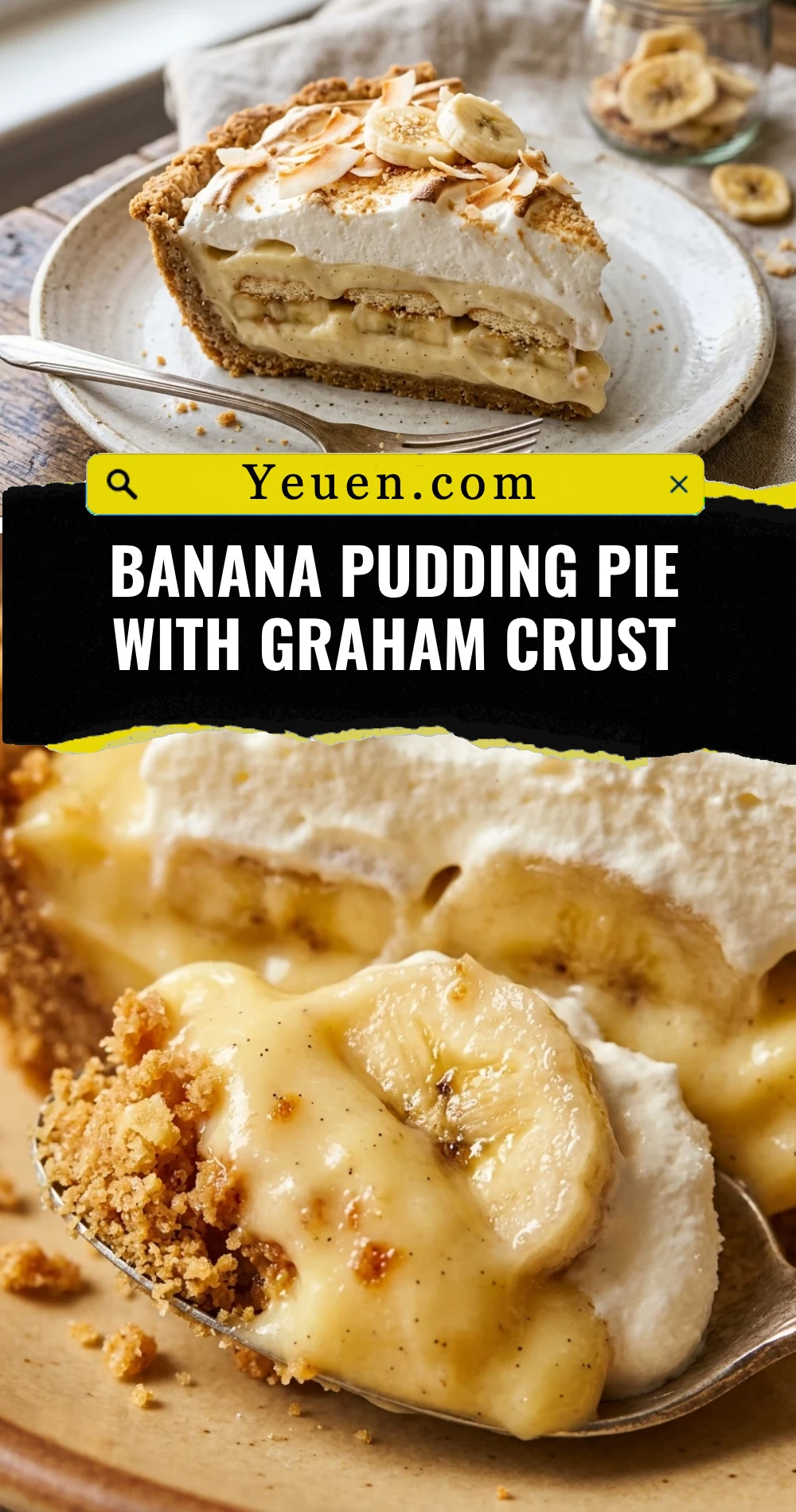 Banana Pudding Pie With Graham Crust