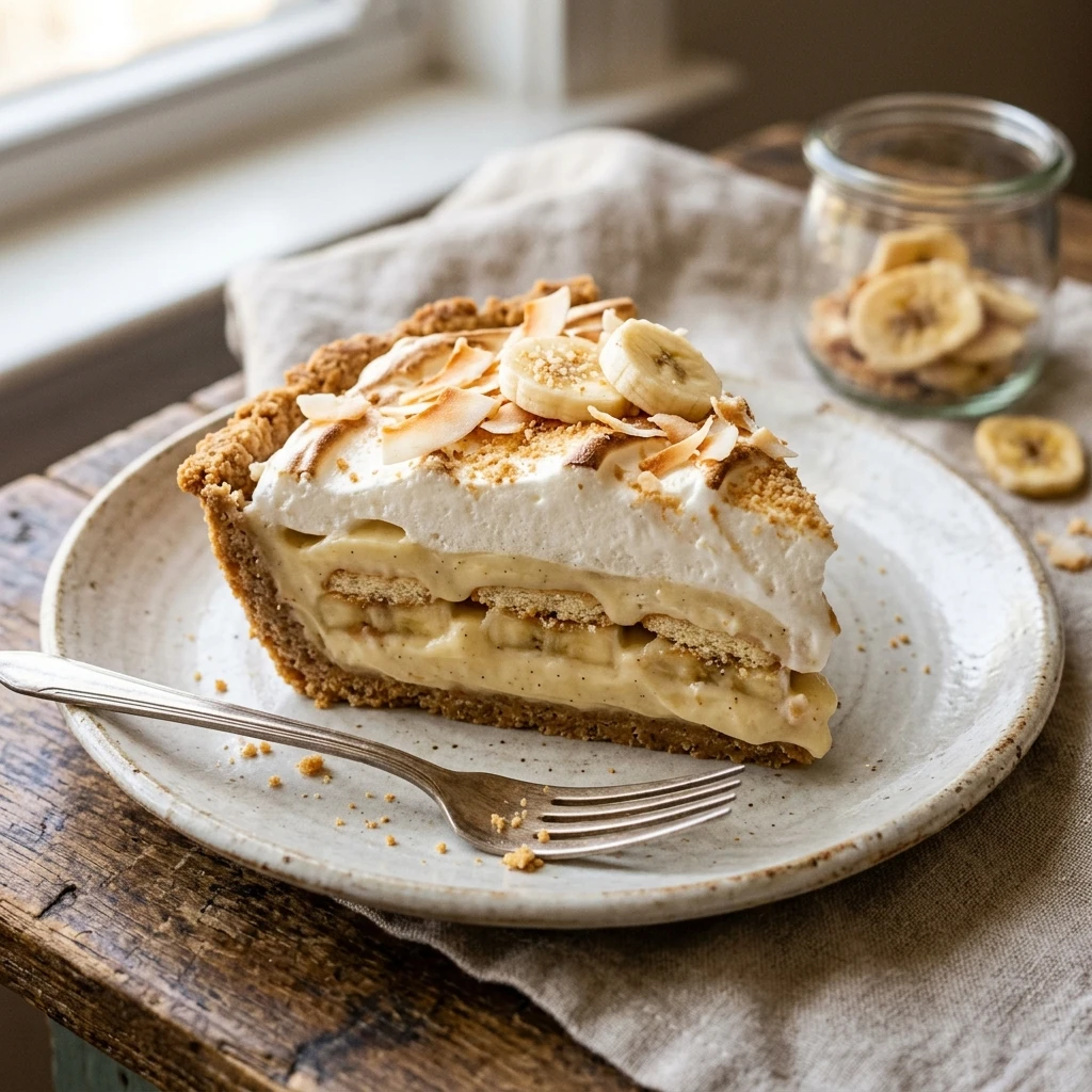 Banana Pudding Pie With Graham Crust