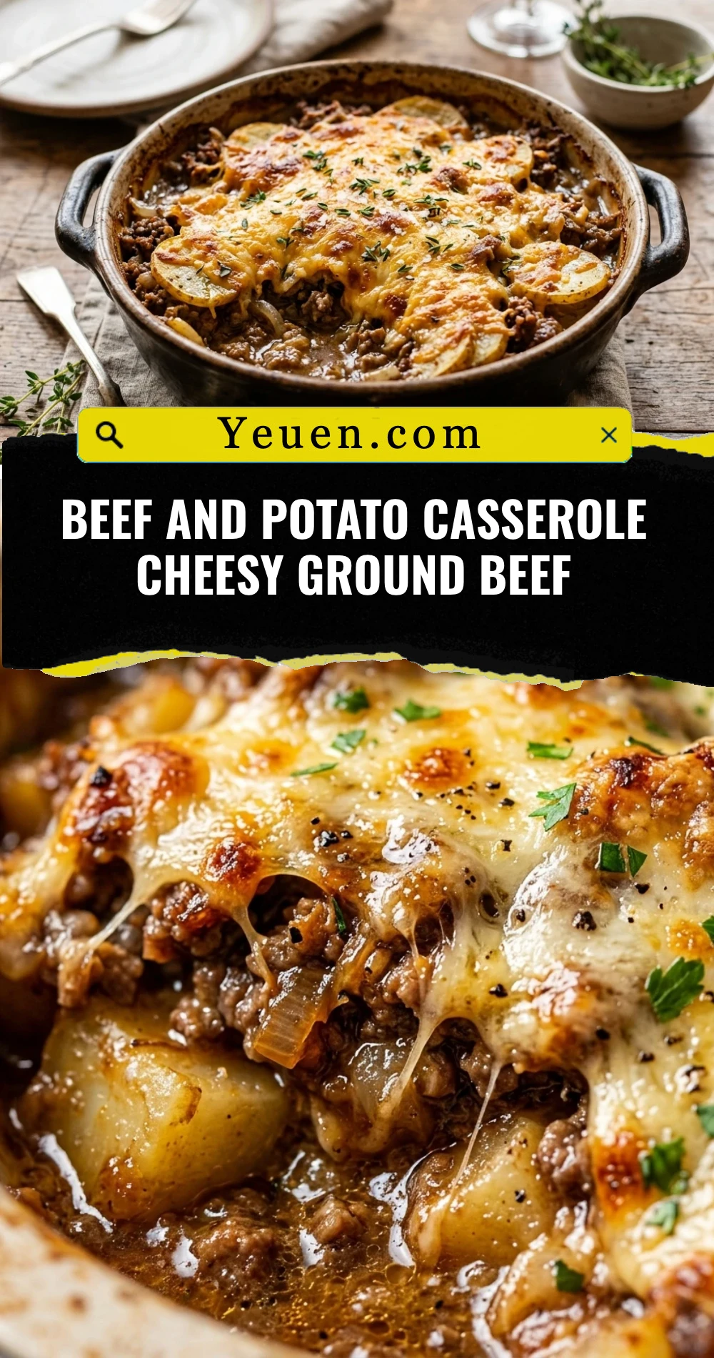 Beef And Potato Casserole Cheesy Ground Beef