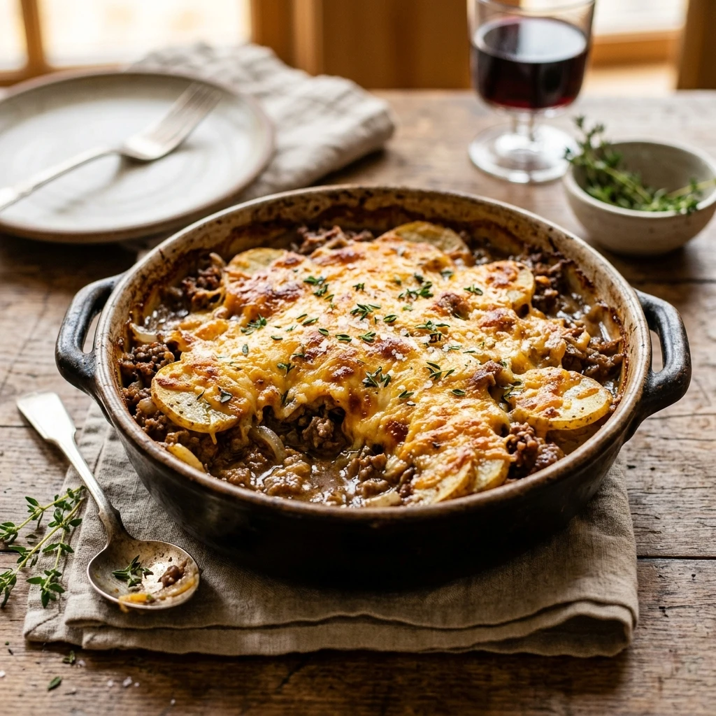 Beef And Potato Casserole Cheesy Ground Beef