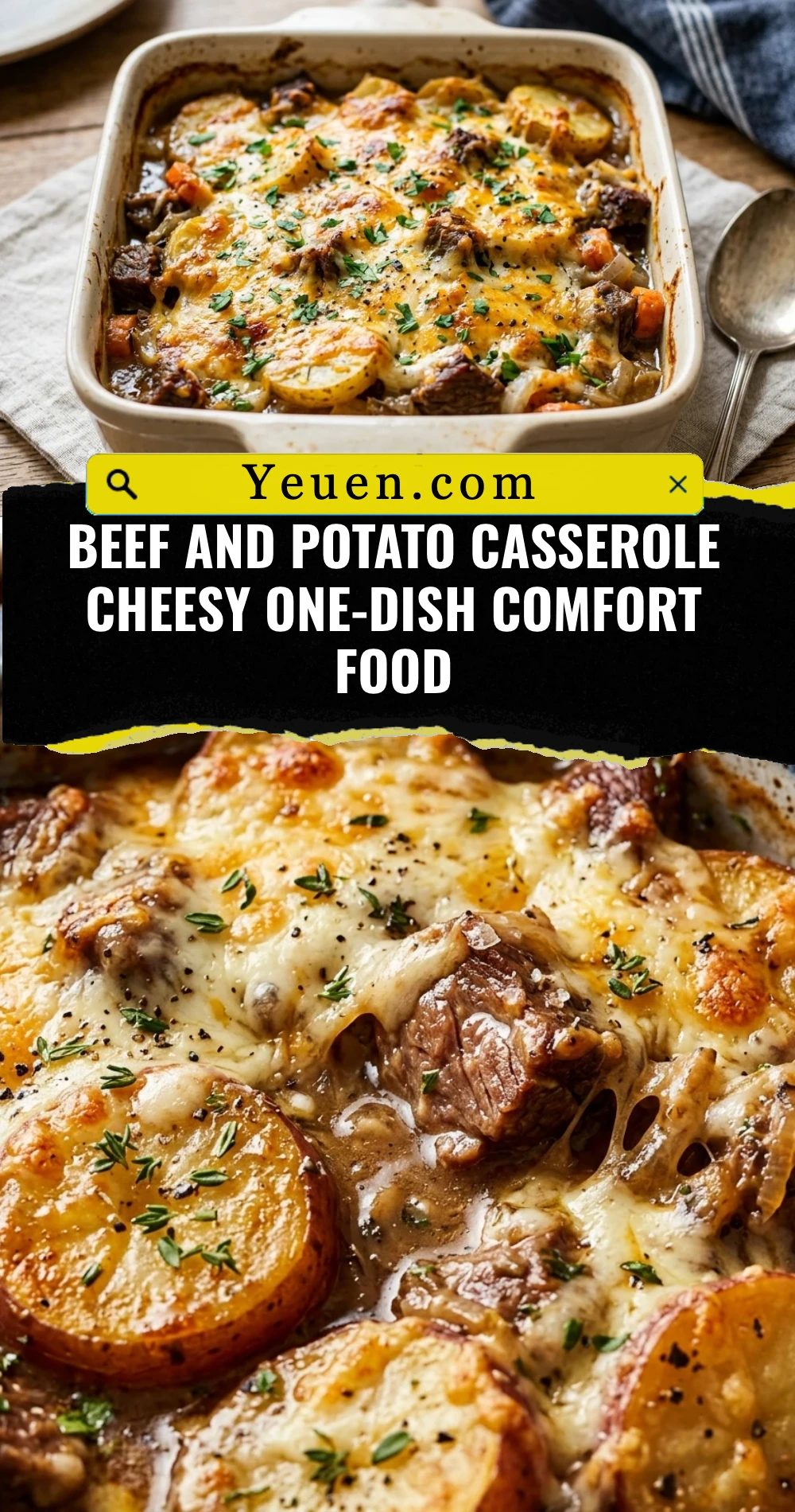 Beef And Potato Casserole Cheesy One-Dish Comfort Food