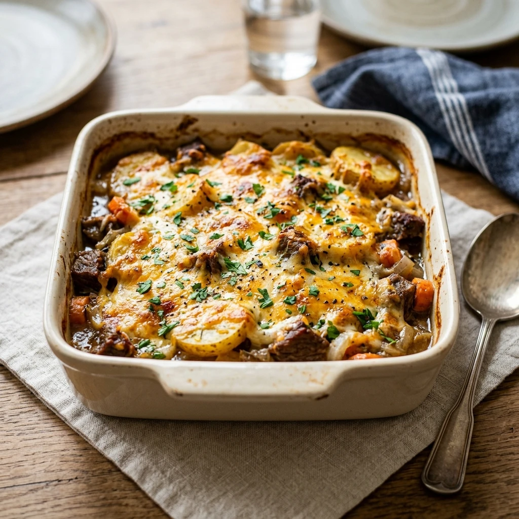 Beef And Potato Casserole Cheesy One-Dish Comfort Food