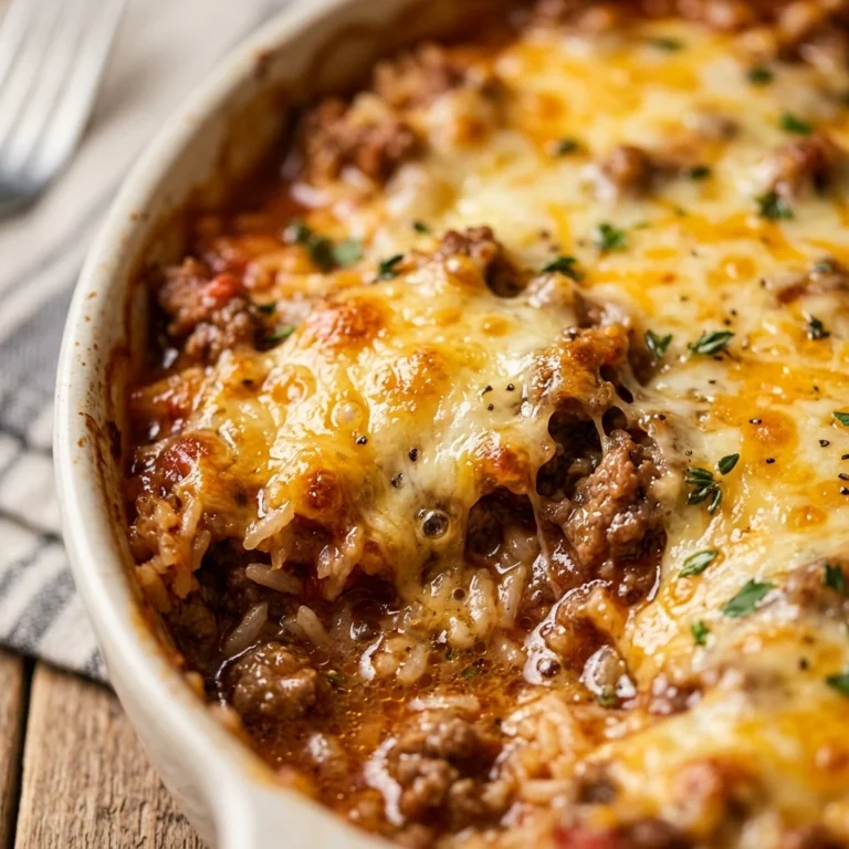 Beef And Rice Casserole Cheesy One-Dish 30 Minute