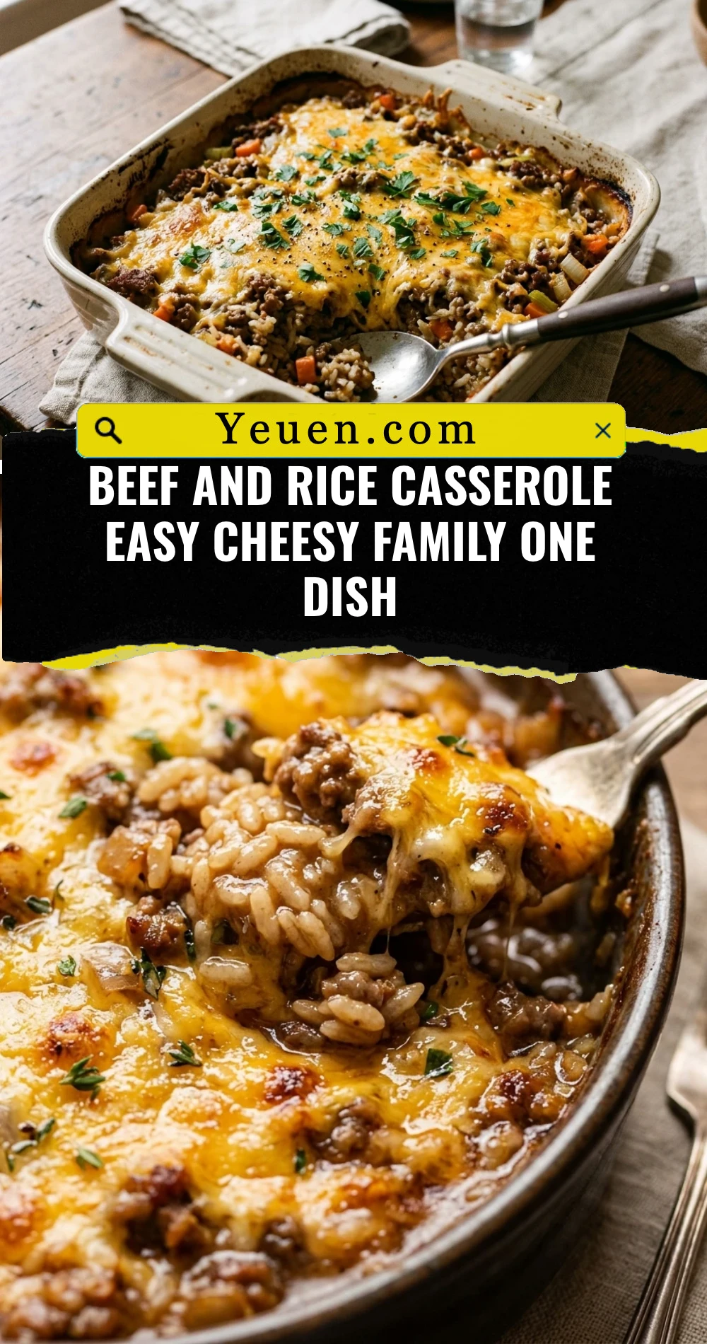 Beef And Rice Casserole Easy Cheesy Family One Dish