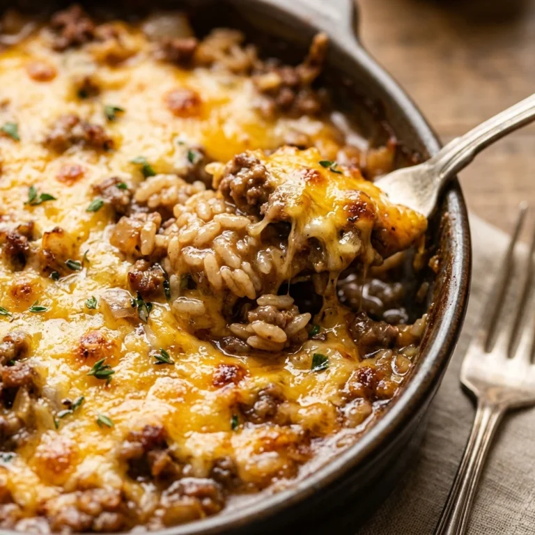 Beef And Rice Casserole Easy Cheesy Family One Dish
