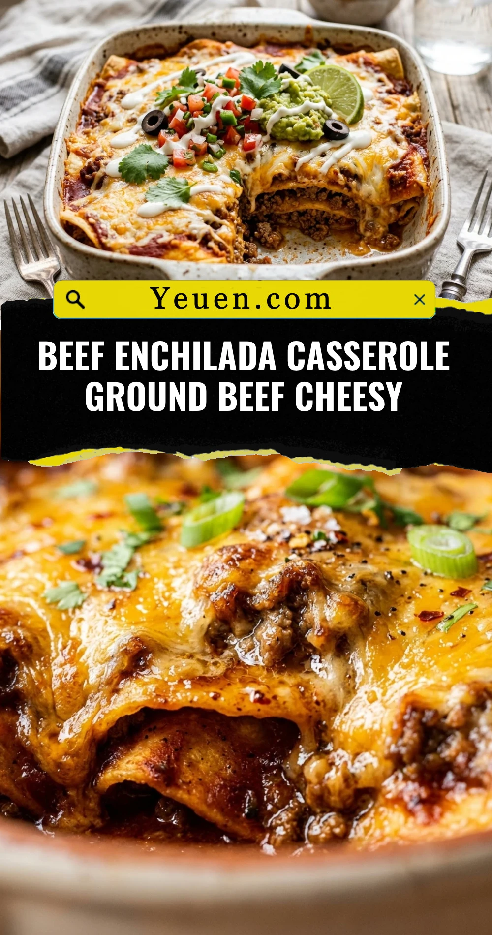 Beef Enchilada Casserole Ground Beef Cheesy