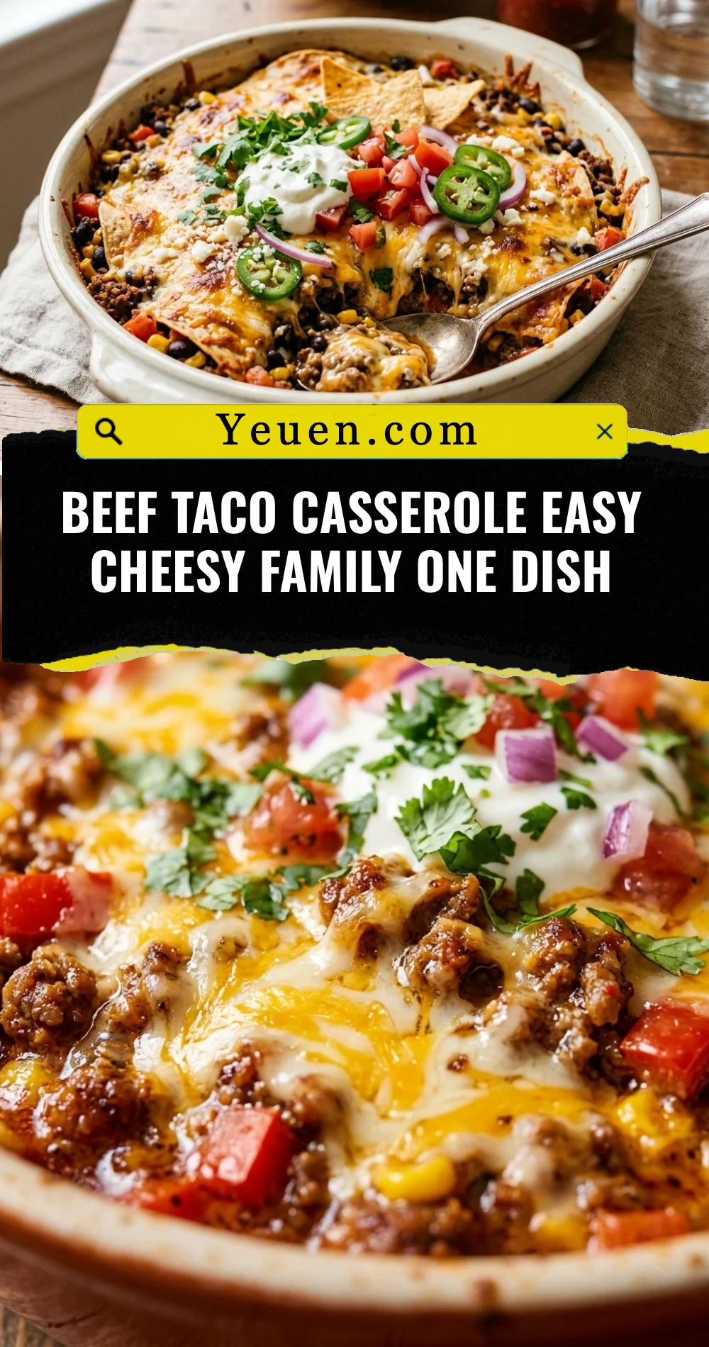 Beef Taco Casserole Easy Cheesy Family One Dish