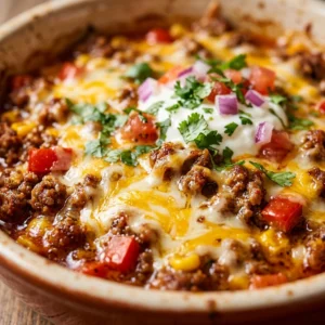 Beef Taco Casserole Easy Cheesy Family One Dish