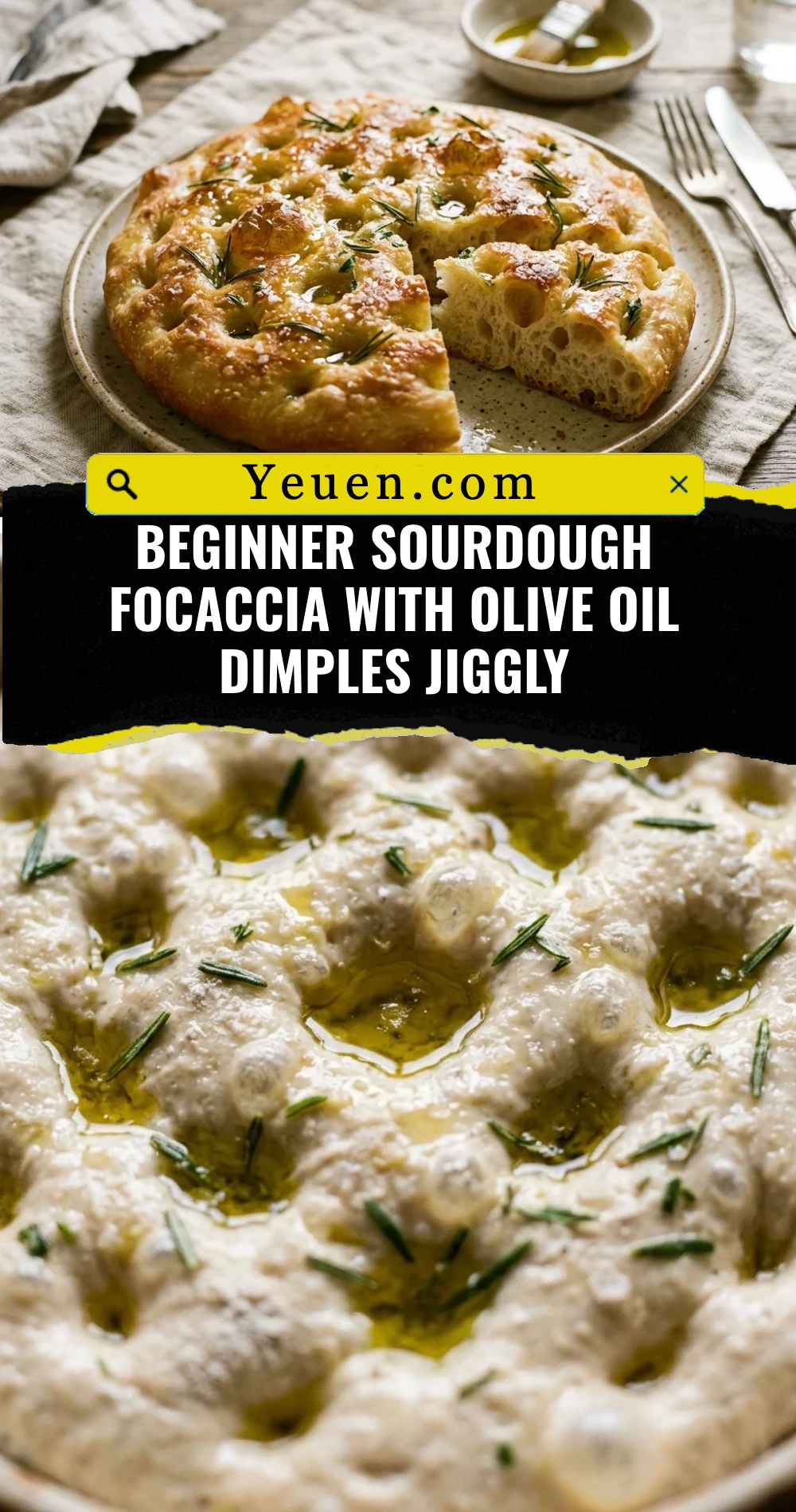 Beginner Sourdough Focaccia With Olive Oil Dimples Jiggly