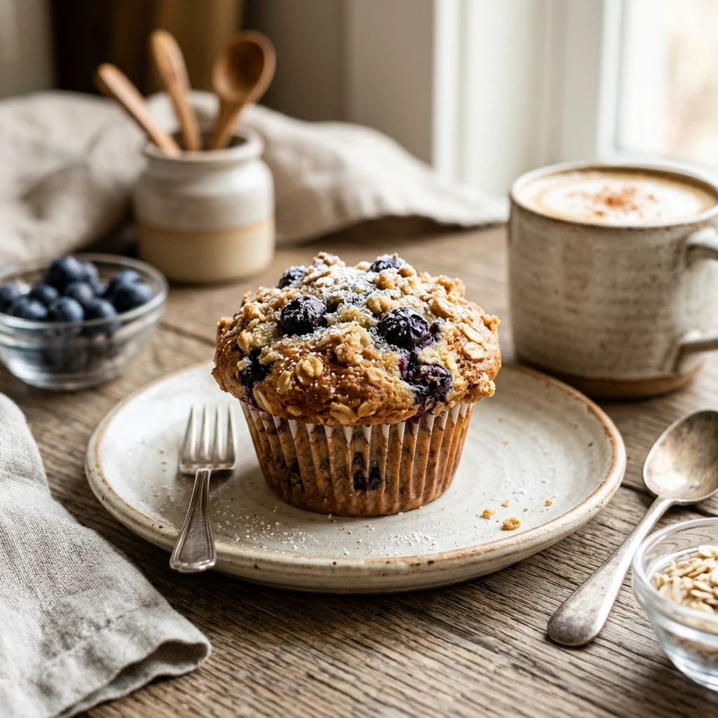 Berry Oat Muffin Bakery Style Easy Homemade Breakfast
