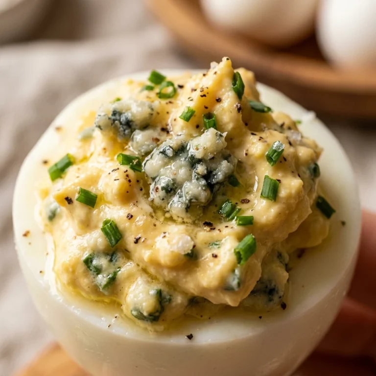 Blue Cheese and Chives Deviled Eggs