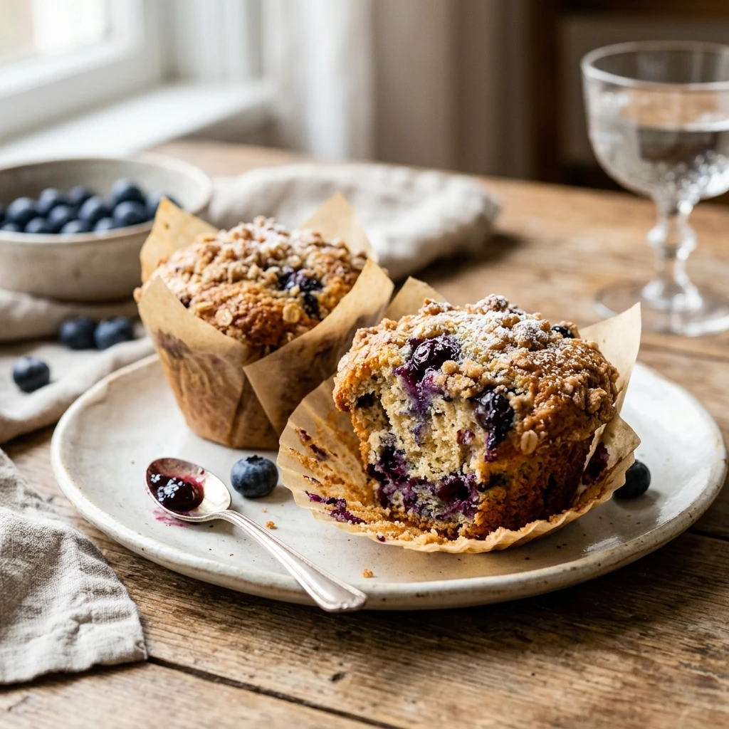Blueberry Sour Cream Muffins (Bakery Secret)