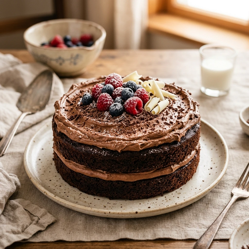 Box Mix Chocolate Cake Hack Easy Bakery Style 3 Ingredient