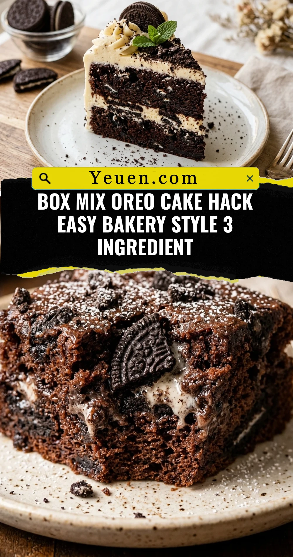 Box Mix Oreo Cake Hack Easy Bakery Style 3 Ingredient