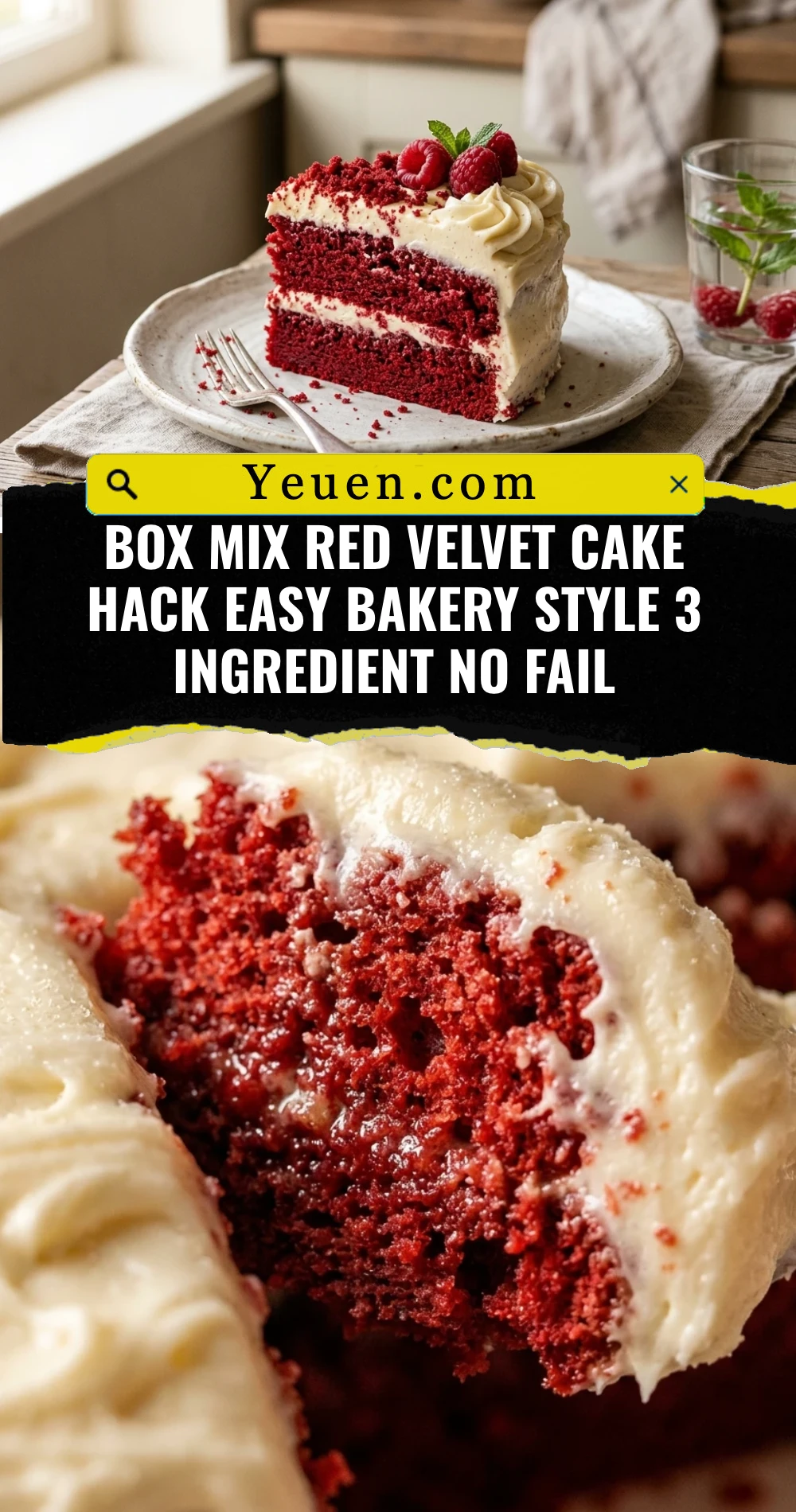 Box Mix Red Velvet Cake Hack Easy Bakery Style 3 Ingredient No Fail