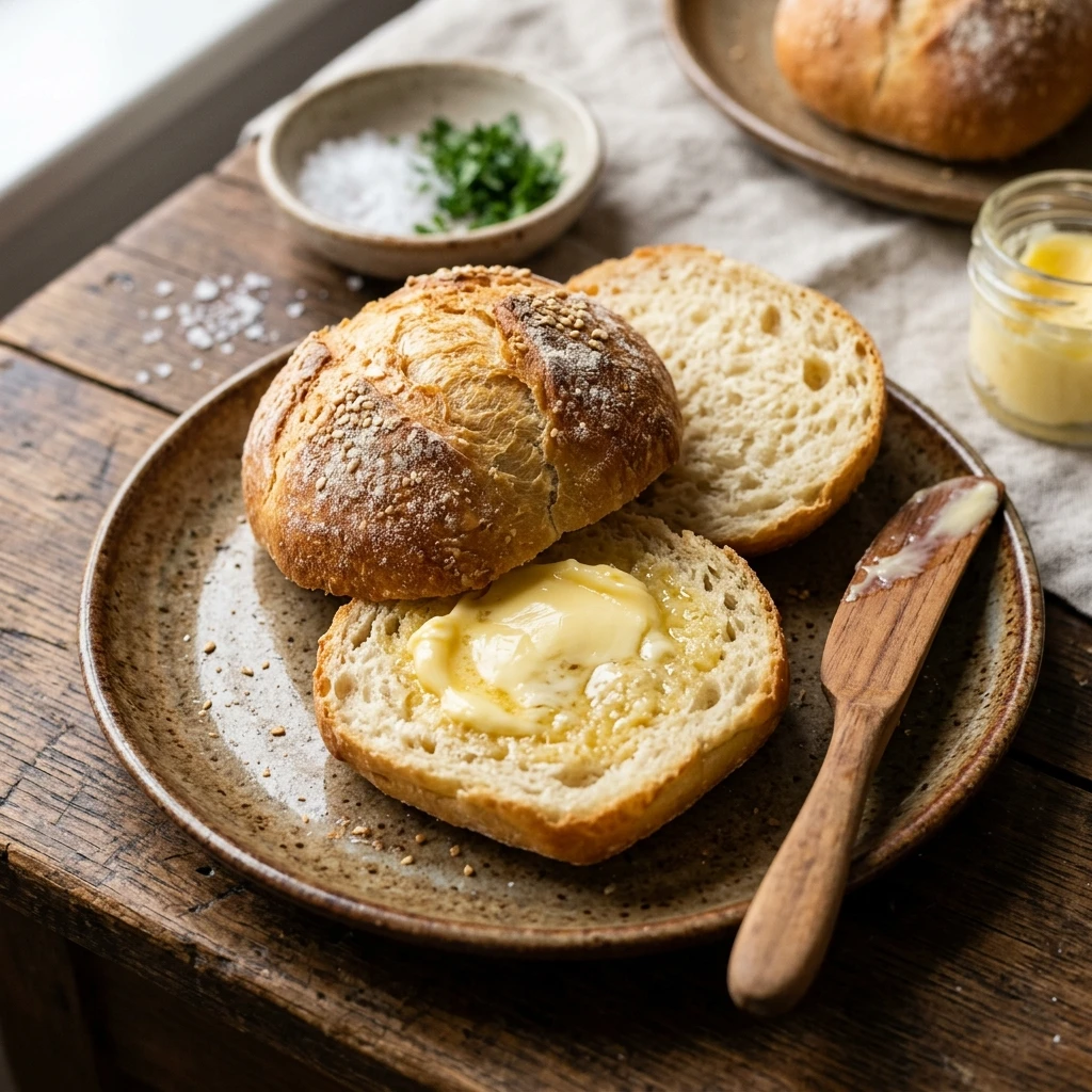 Bread Rolls Butter Easy Homemade Beginner Artisan