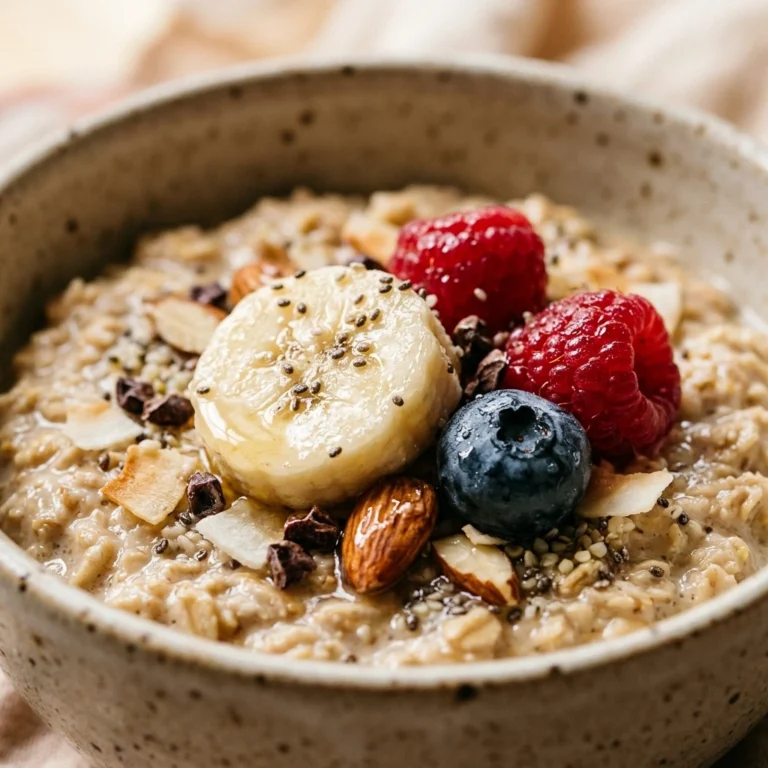Breakfast Bowl Banana High Protein Easy Overnight Oats Healthy