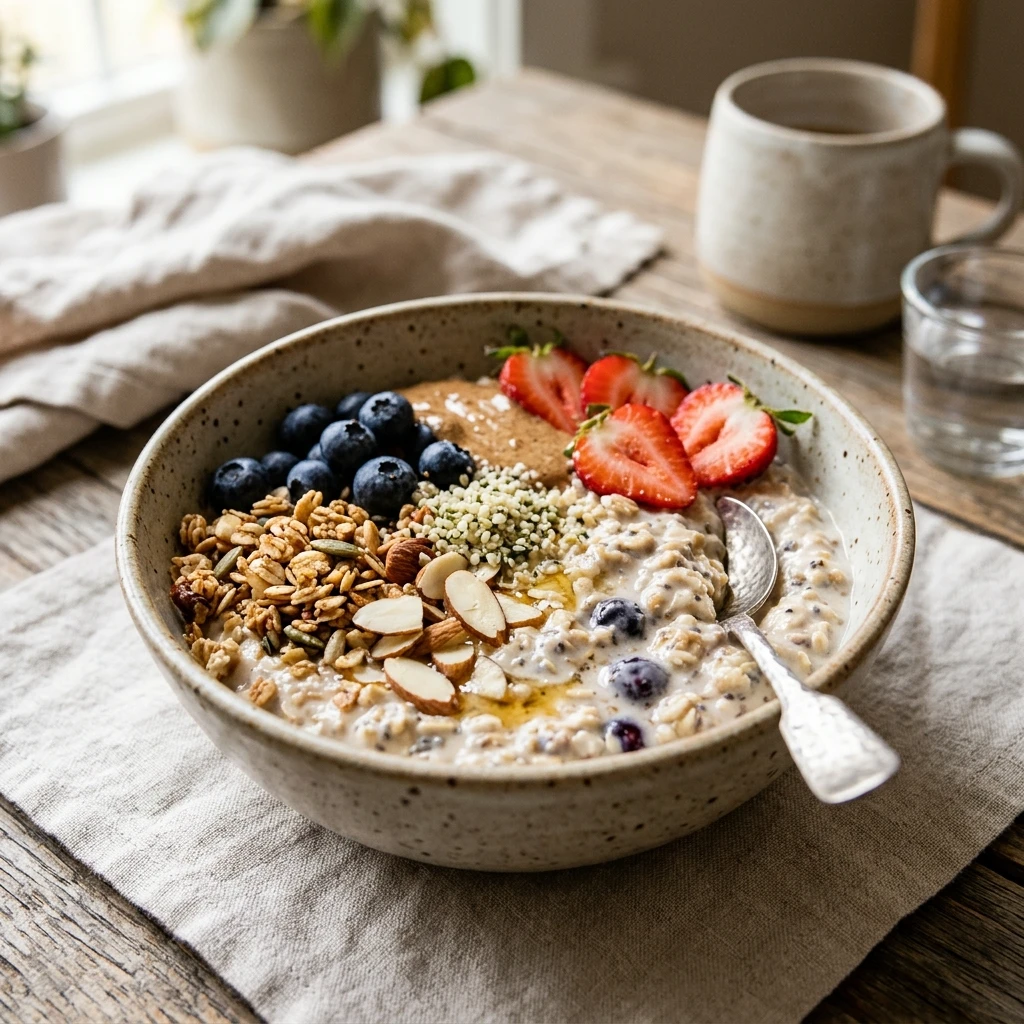 Breakfast Bowl Breakfast Bowl High Protein Easy Overnight Oats Healthy