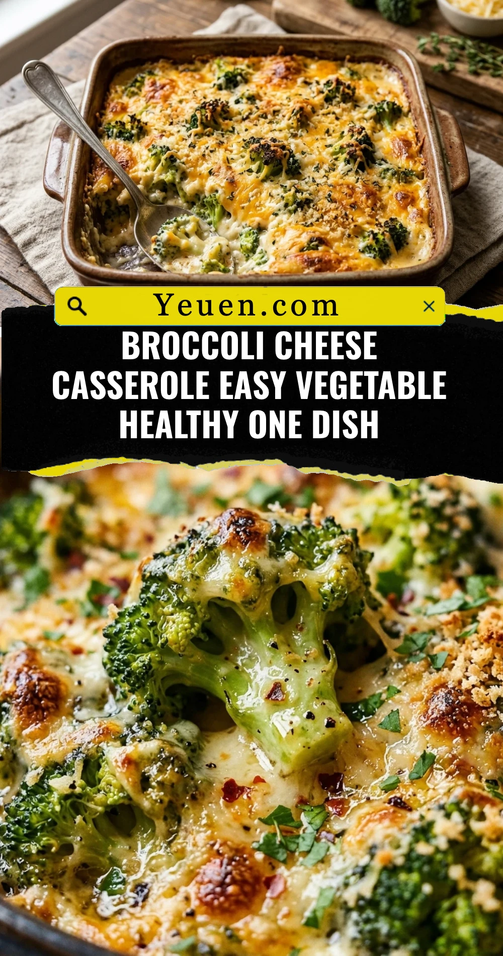 Broccoli Cheese Casserole Easy Vegetable Healthy One Dish