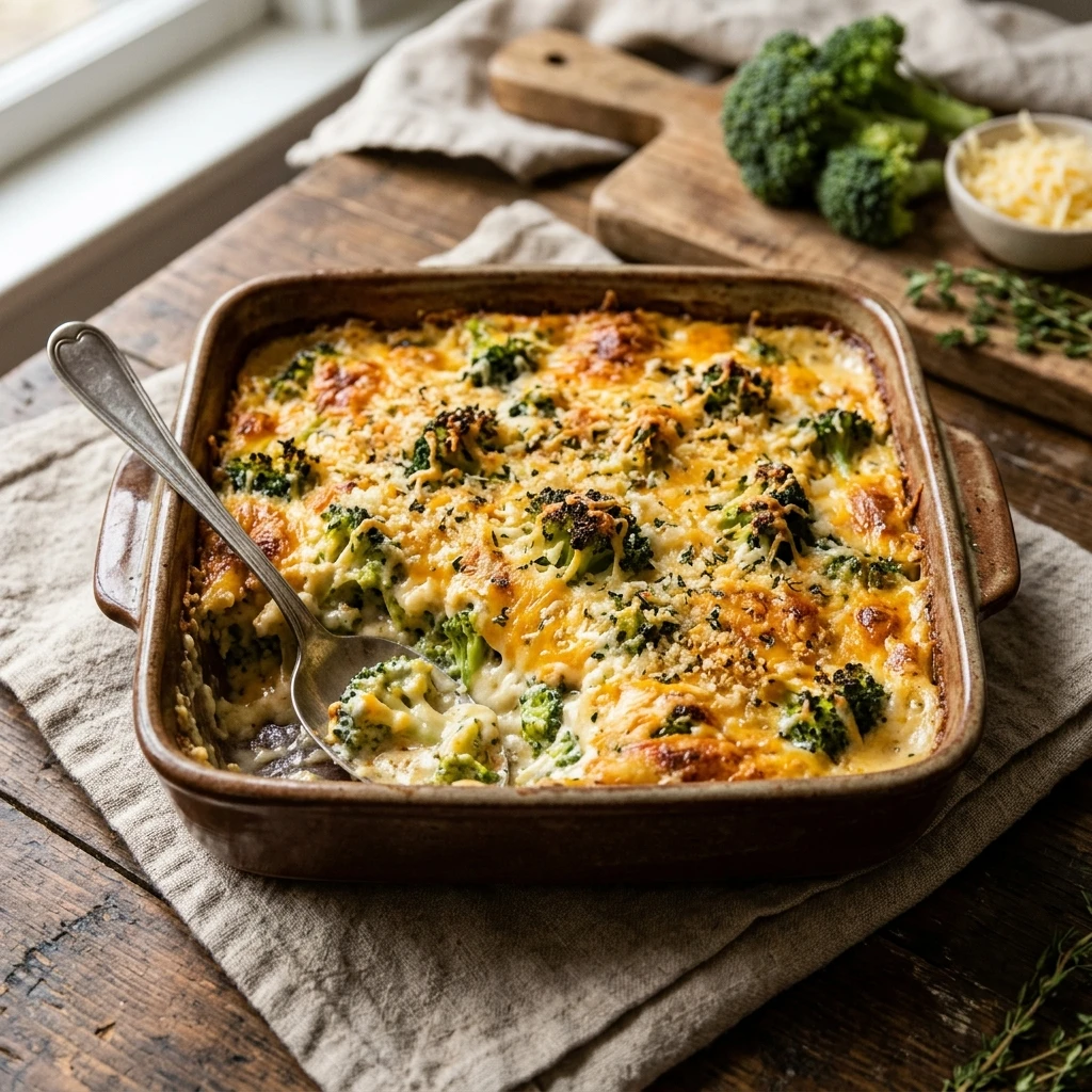 Broccoli Cheese Casserole Easy Vegetable Healthy One Dish