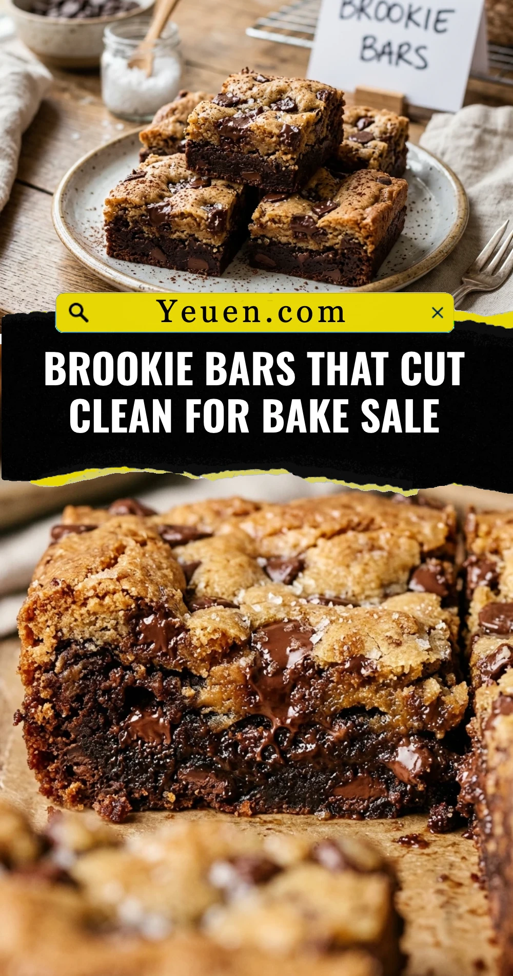 Brookie Bars That Cut Clean For Bake Sale