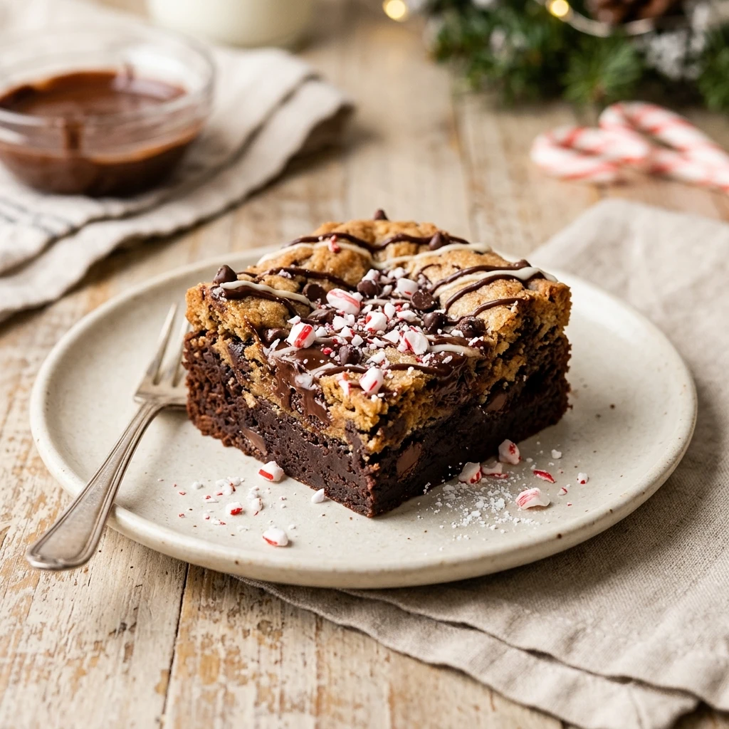 Brookie Peppermint Brownie Easy Fudgy Chewy Chocolate