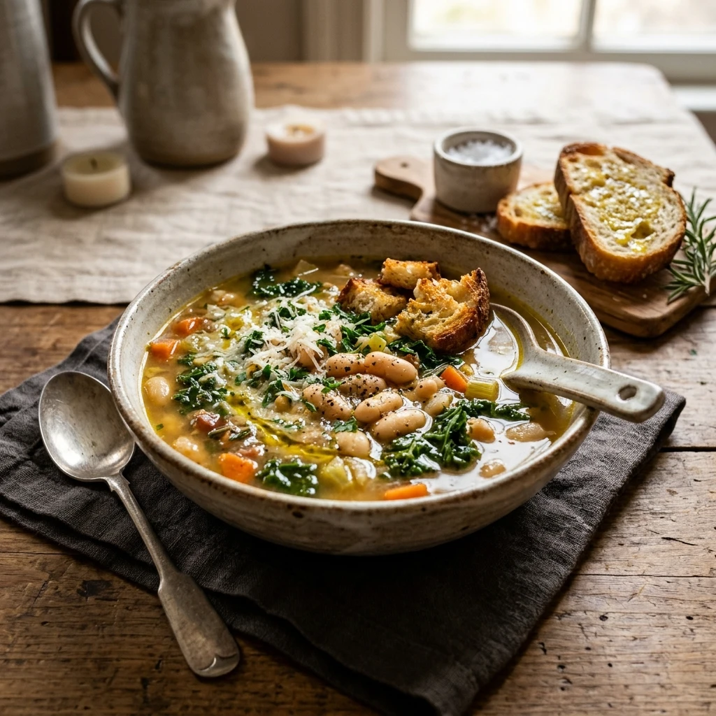 Brothy White Bean Soup Healthy Easy One Pot Cozy Family Winter