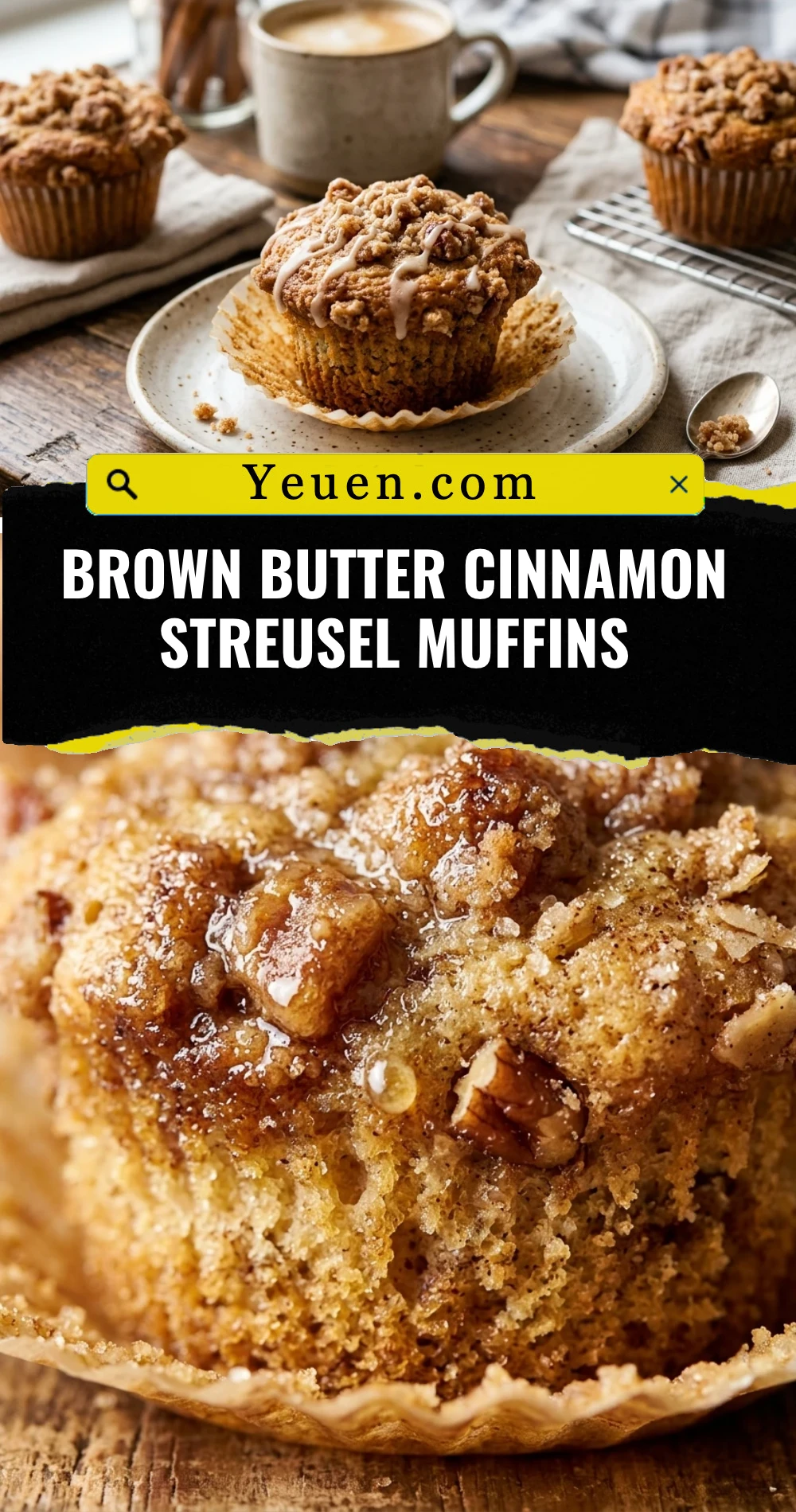 Brown Butter Cinnamon Streusel Muffins