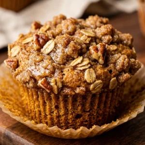 Brown Butter Pumpkin Streusel Muffins